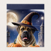 Englische Dogge Mastiff Halloween (Außenseite Aufgefaltet)