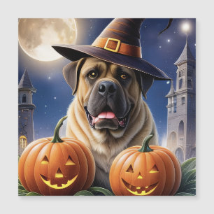 Englische Dogge Mastiff Halloween Magnetkarte