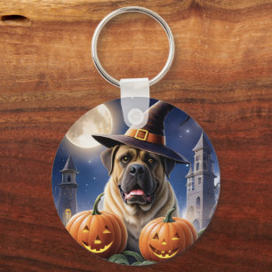 Englische Dogge Mastiff Halloween Schlüsselanhänger