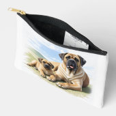 Englische Dogge Mastiff mit Kind Zubehörtasche (Offen)