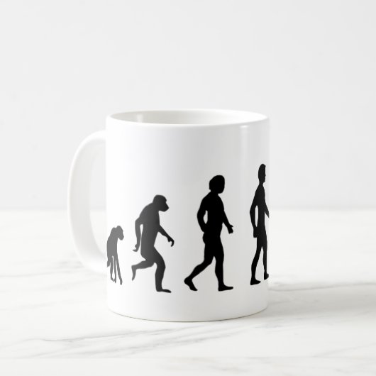 Englische Evolution Kaffeetasse (Vorderseite Links)