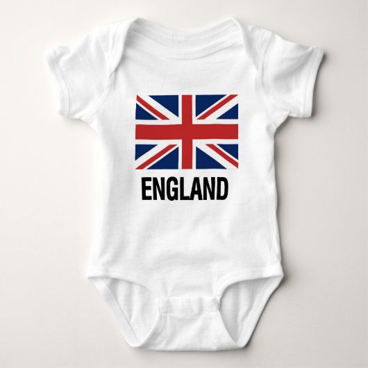 Englische Flagge Baby Strampler (Vorderseite)