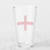 Englische Flagge (England) Glas (Rückseite)