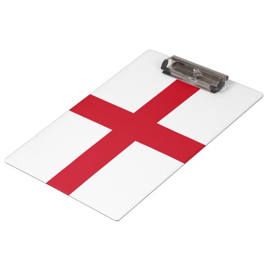 Englische Flagge (England) Klemmbrett (Schrägansicht)