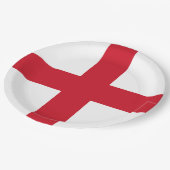 Englische Flagge (England) Pappteller (Schrägansicht)