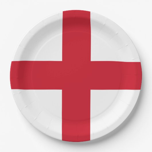 Englische Flagge (England) Pappteller (Vorderseite)