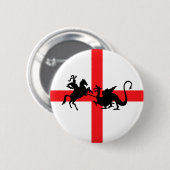 Englische Flagge George und der Drache Button (Vorne & Hinten)