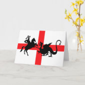 Englische Flagge George und der Drache Karte (Gelbe Blume)