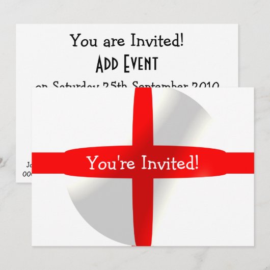 Englische Flagge - jeder Fall Einladung (Vorne/Hinten)