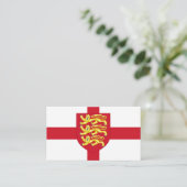 Englische Flagge & Königliche Waffen in England Visitenkarte (Stehend Vorderseite)