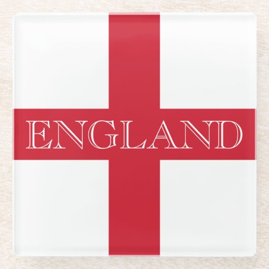 englische Flagge - Küste Glasuntersetzer (Vorderseite)