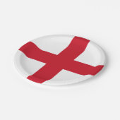 Englische Flagge Pappteller (Schrägansicht)