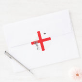 Englische Flagge Runder Aufkleber (Umschlag)