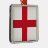 Englische Flagge Silbernes Ornament (Rechts)