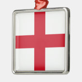 Englische Flagge Silbernes Ornament (Links)