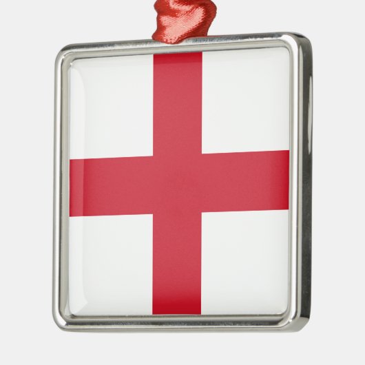 Englische Flagge Silbernes Ornament (Links)