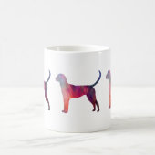 Englische Foxhound Geometric Pattern Silhouette Kaffeetasse (Mittel)