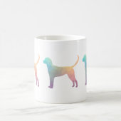 Englische Foxhound Geometric Pattern Silhouette Kaffeetasse (Mittel)