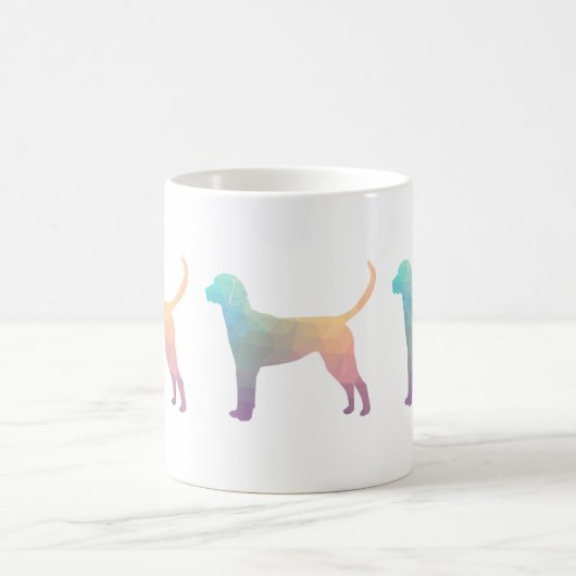 Englische Foxhound Geometric Pattern Silhouette Kaffeetasse (Mittel)