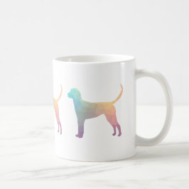 Englische Foxhound Geometric Pattern Silhouette Kaffeetasse