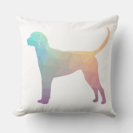 Englische Foxhound Geometric Pattern Silhouette Kissen