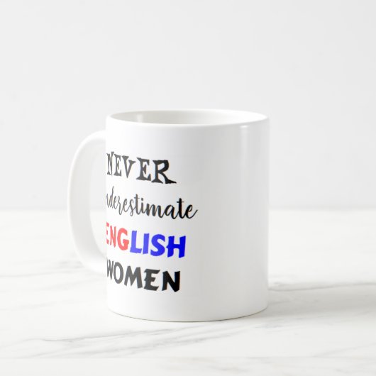 englische Frauen Kaffee Tasse (Vorderseite Links)