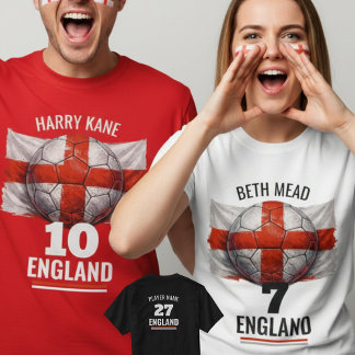 Englische Fußball-Nationalflagge Heritage Fußball T-Shirt