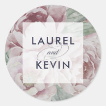 englische Garden Floral Wedding Stickers
