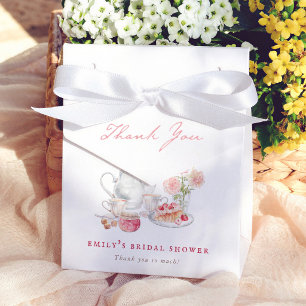 Englische Garten-Teeparty-Brautabschied-Dankeschön Geschenkschachtel