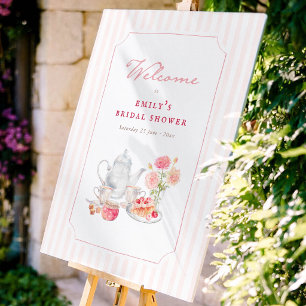 Englische Garten-Teeparty-Brautjunggesellinnenabsc Poster