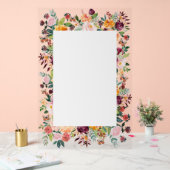 Englische Gartenrahmen-Blume Acrylschild (Hochzeit)