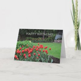 Englische Gartentulpen zum Geburtstag Karte