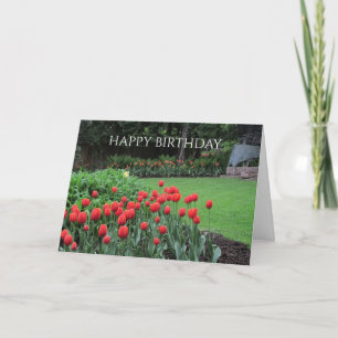 Englische Gartentulpen zum Geburtstag Karte