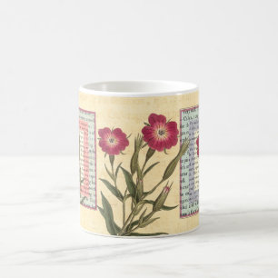 Englische Gärtner Cottage Botanische Collage Kaffeetasse