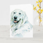 Englische golden retriever-Gruß-Karten Karte (Gelbe Blume)