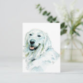 Englische Golden Retriever Postkarten (Stehend Vorderseite)