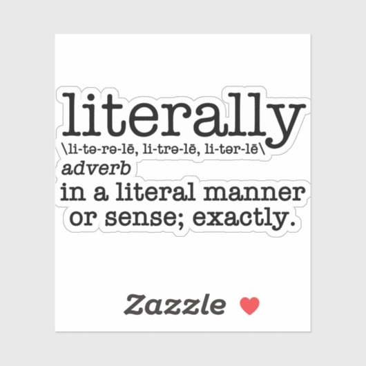 Englische Grammatik wörtlich Aufkleber (Blatt)