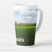 Englische Herbstländer - Große Personalisierte Milchtasse (Rechte Ecke)