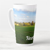 Englische Herbstländer - Große Personalisierte Milchtasse (Linke Ecke)