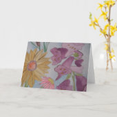 Englische Hütte Garden Grußkarte Karte (Gelbe Blume)