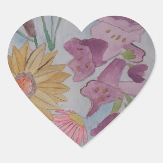 Englische Hütte Garden Heart Sticker (Vorderseite)