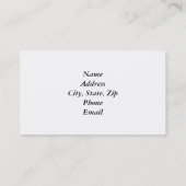 Englische Hütte Garden Visitenkarte (Rückseite)