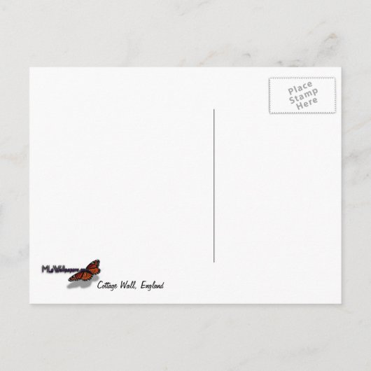 Englische Hütte I Charming Postkarte (Rückseite)