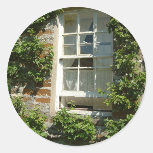 Englische Hütte I Charming Runder Aufkleber (Vorderseite)