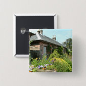 Englische Hütte II mit Blumengartenfotografie Button (Vorne & Hinten)