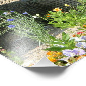 Englische Hütte II mit Blumengartenfotografie Fotodruck (Ecke)