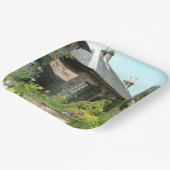 Englische Hütte II mit Blumengartenfotografie Pappteller (Gewinkelt)