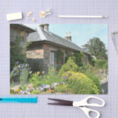Englische Hütte II mit Blumengartenfotografie Seidenpapier (Handwerk)