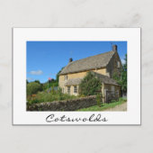 Englische Hütte mit weißer Gartenpost Postkarte (Vorderseite)