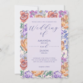 Englische Hütte Victoria Floral Wedding Einladung